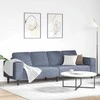 Sofa Mėlyna 250 x 77 x 76 cm Kordūrinis audinys