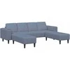 Sofa Mėlyna 250 x 188 x 76 cm Kordūrinis audinys