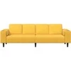 Sofa Šviesi geltona 250 x 77 x 76 cm Kordūrinis audinys