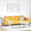 Sofa Šviesi geltona 250 x 77 x 76 cm Kordūrinis audinys