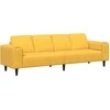 Sofa Šviesi geltona 250 x 77 x 76 cm Kordūrinis audinys