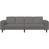Sofa Šviesiai pilka 250 x 77 x 76 cm Kordūrinis audinys