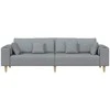 Sofa su pagalve Šviesiai pilka 250 x 77 x 76 cm audinys