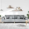 Sofa su pagalve Šviesiai pilka 250 x 77 x 76 cm audinys