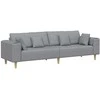 Sofa su pagalve Šviesiai pilka 250 x 77 x 76 cm audinys