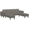 Sofa Šviesiai pilka 250 x 188 x 76 cm Kordūrinis audinys