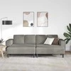 Sofa Šviesiai pilka 250 x 188 x 76 cm Kordūrinis audinys