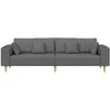 Sofa su pagalve Tamsiai pilka 250 x 77 x 76 cm audinys