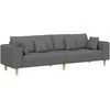 Sofa su pagalve Tamsiai pilka 250 x 77 x 76 cm audinys
