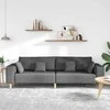 Sofa su pagalve Tamsiai pilka 250 x 77 x 76 cm audinys
