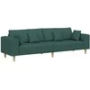 Sofa su pagalve Tamsiai žalia 250 x 77 x 76 cm audinys