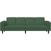 Sofa Tamsiai žalia 250 x 77 x 76 cm Kordūrinis audinys