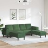 Sofa Tamsiai žalia 250 x 188 x 76 cm Kordūrinis audinys