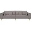 Sofa su pagalve Taupe 250 x 77 x 76 cm audinys