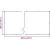 augalų danga su ąselėmis 2x8 m PVC