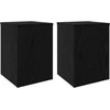 Augalų stovas 2 pcs Juodas ąžuolas 25 x 25 x 35 cm