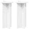 Augalų stovas 2 pcs Balta Ø29,5 x 60 cm Apdirbta mediena