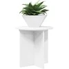 Augalų stovas 2 pcs Balta Ø40 x 40 cm Apdirbta mediena