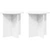 Augalų stovas 2 pcs Balta Ø40 x 40 cm Apdirbta mediena