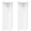 Augalų stovas 2 pcs Balta Ø40 x 80 cm Apdirbta mediena