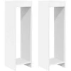 Augalų stovas 2 pcs Baltas 30 x 30 x 100 cm Dirbtinė mediena
