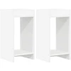 Augalų stovas 2 pcs Baltas 30 x 30 x 60 cm Dirbtinė mediena