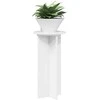 Augalų stovas 2 pcs Itin blizgi balta 29,5 x 29,5 x 60 cm