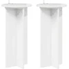 Augalų stovas 2 pcs Itin blizgi balta 29,5 x 29,5 x 60 cm