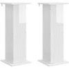 Augalų stovas 2 pcs Itin blizgi balta 30,5 x 30 x 80,5 cm