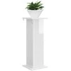 Augalų stovas 2 pcs Itin blizgi balta 30,5 x 30 x 80,5 cm