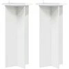 Augalų stovas 2 pcs Itin blizgi balta 40 x 40 x 80 cm