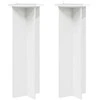Augalų stovas 2 pcs Itin blizgi balta Ø40 x 100 cm