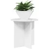 Augalų stovas 2 pcs Itin blizgi balta 40 x 40 x 40 cm