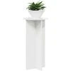 Augalų stovas 2 pcs Itin blizgi balta 40 x 40 x 80 cm