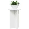 Augalų stovas 2 pcs Itin blizgi balta Ø40 x 60 cm