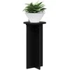 Augalų stovas 2 pcs Juoda 29,5 x 29,5 x 60 cm Apdirbta mediena