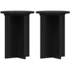 Augalų stovas 2 pcs Juoda Ø29,5 x 40 cm Apdirbta mediena