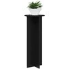 Augalų stovas 2 pcs Juoda Ø40 x 100 cm Apdirbta mediena