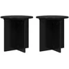 Augalų stovas 2 pcs Juoda 40 x 40 x 40 cm Apdirbta mediena