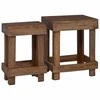 Augalų stovas 2 pcs Ruda 70 x 11 x 27 cm Mahogany Medis