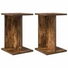 Augalų stovas 2 pcs Rūkytas Ąžuolas 25 x 25,5 x 40,5 cm