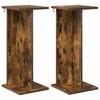 Augalų stovas 2 pcs Rūkytas Ąžuolas 25 x 25,5 x 60,5 cm