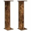 Augalų stovas 2 pcs Rūkytas Ąžuolas 25 x 25,5 x 100,5 cm