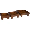 Augalų stovas 3 vnt. Ruda 35 x 35 x 12 cm Mahogany Medis