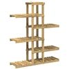 Augalų stovas Balta 93 x 25 x 114,5 cm Kietos akacijos mediena