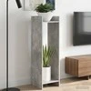 Augalų stovas su lentyna 2 pcs Betono Pilka 30 x 30 x 100 cm