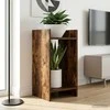 Augalų stovas su lentyna 2 pcs Rūkytas Ąžuolas 30 x 30 x 60 cm