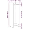 Augalų stovas su lentyna 2 pcs Rūkytas Ąžuolas 30 x 30 x 100 cm