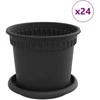 Lova Augalų vazonai 24 pcs Juoda Ø 15 x 12 cm Plastmasė