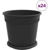 Lova Augalų vazonai 24 pcs Juoda Ø 19 x 16 cm Plastmasė